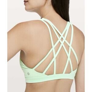 Lululemon Citra Lime Free To Be Serene Sports Bra Sz 8